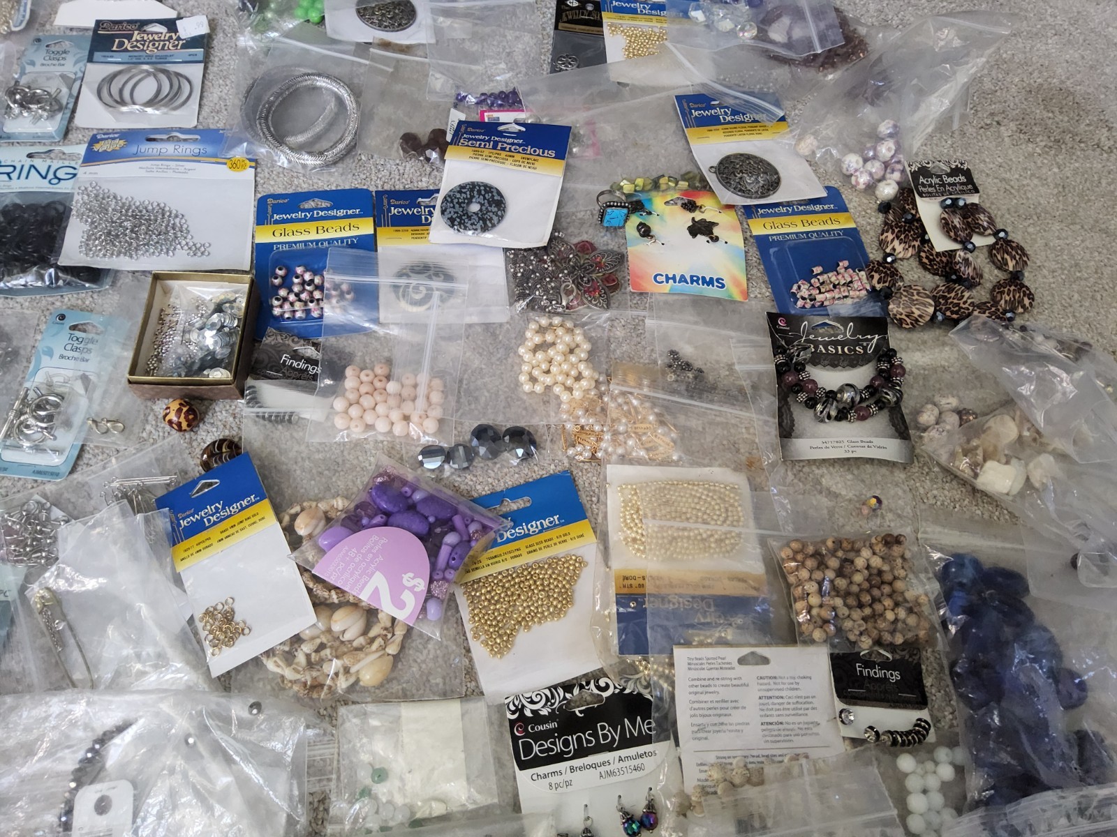 Bulk Lot Gemstones, Metal, Beads, Wire & Clasps Jewelry Making Supplies