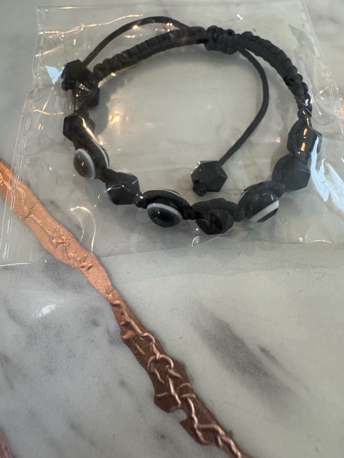 Lightock Evil Eye Bracelet Obsidian Amulet Essential Oil Diffuse