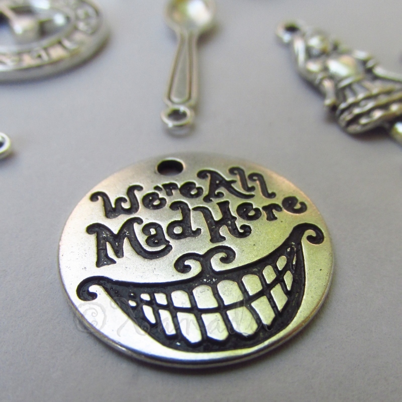 Alice In Wonderland Charms Set 15PCs Pendants Mix CM001866 – 15, 30, 45 Or 60PCs