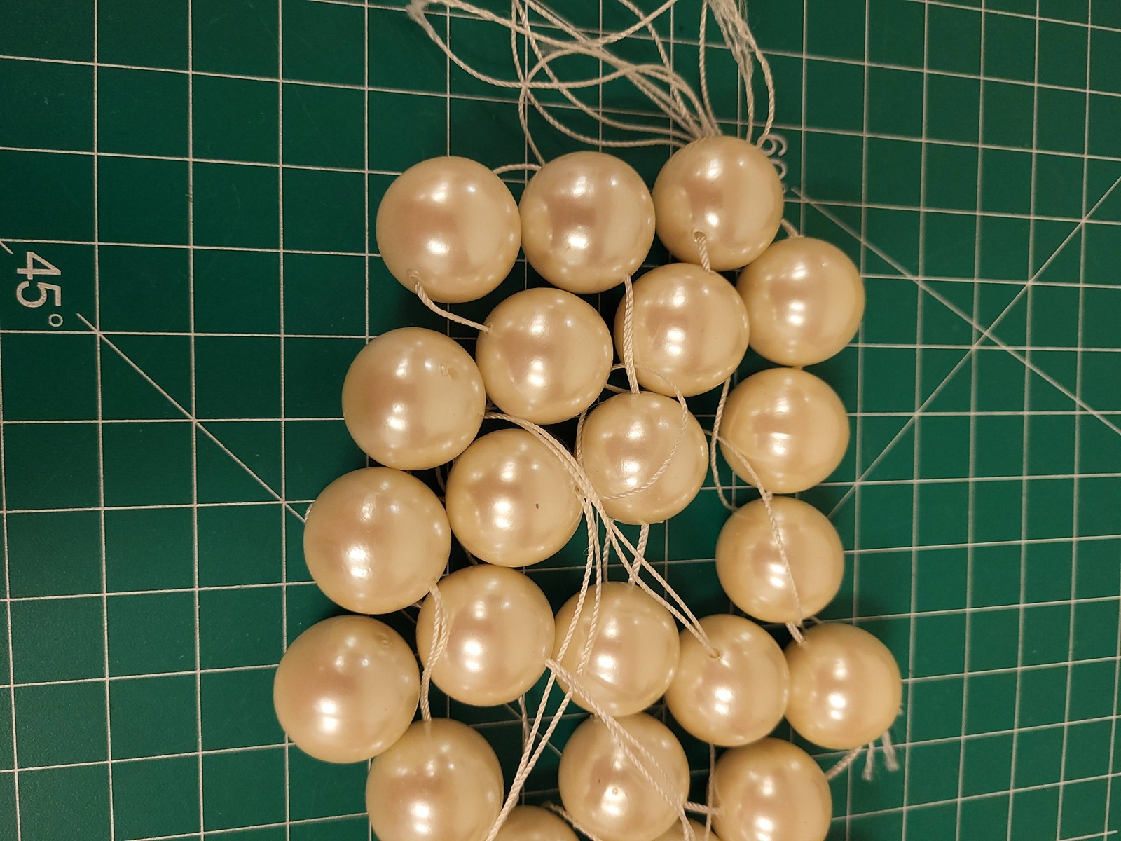 40 Faux Pearl Beads Lot Ivory Color String Craft Jewelry Making Supplies Bulk