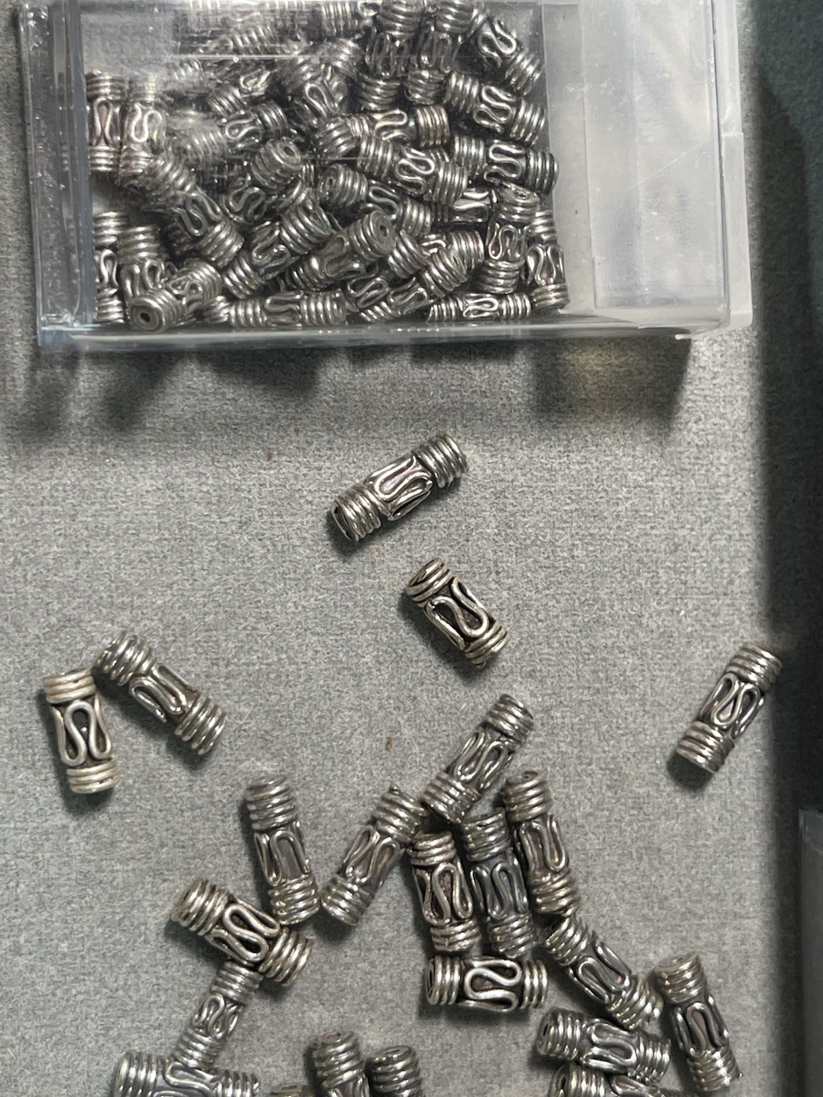 BALI SILVER SPACERS Beads. New, .925 Lot Of 2 Sizes