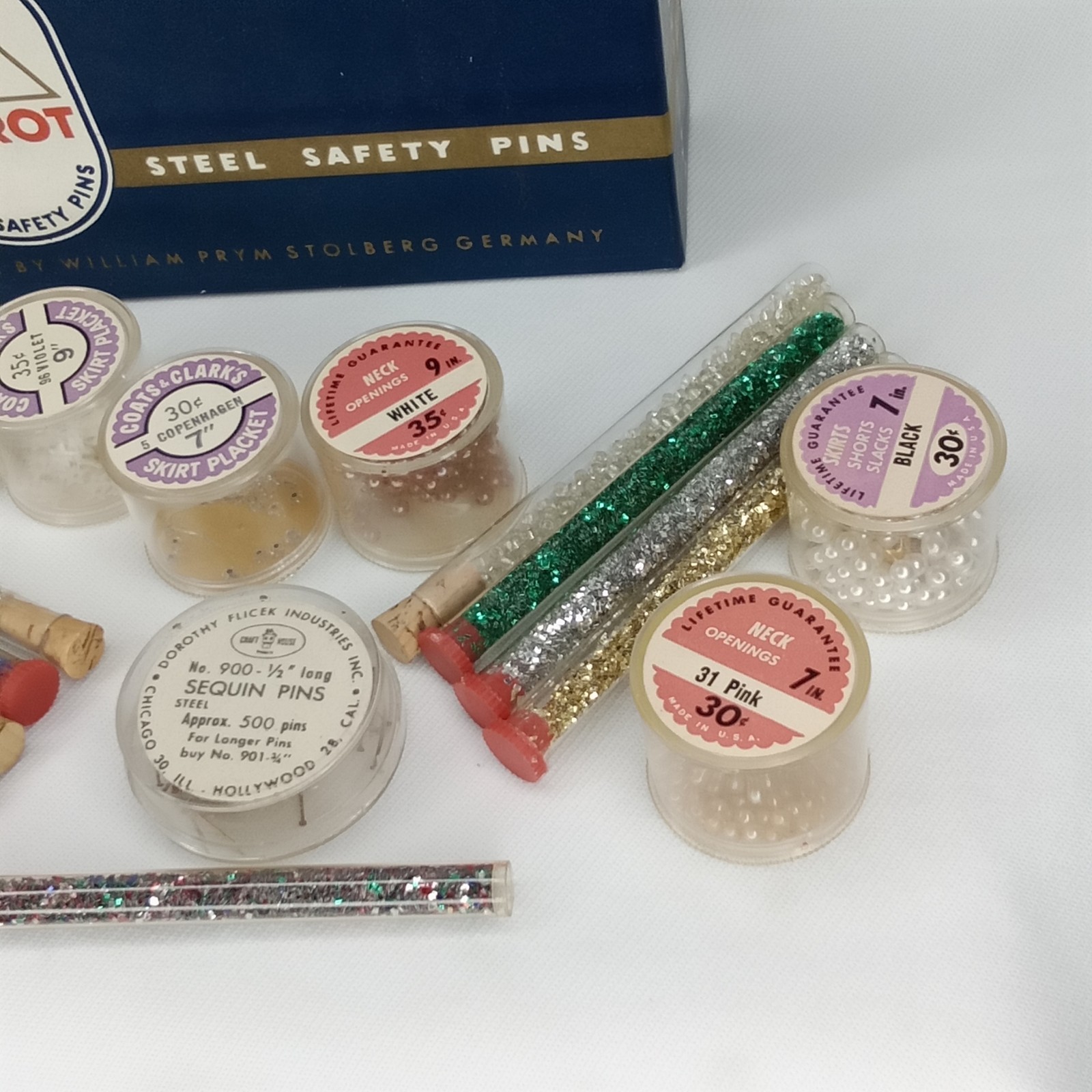 Vintage MCM 1950s Coats & Clark Plastic Beads Crafting & Jewelry Making Lot