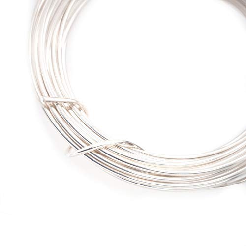 16 Gauge Craft Wire, 925 Sterling Silver Round Half Hard, USA Made – 5FT Length