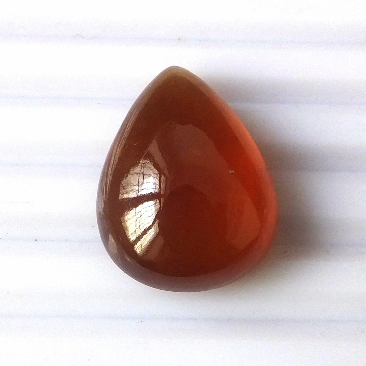 32.00 CARAT HESSONITE GARNET PEAR NATURAL UNTREATED GEMSTONE USE RING OR PENDANT