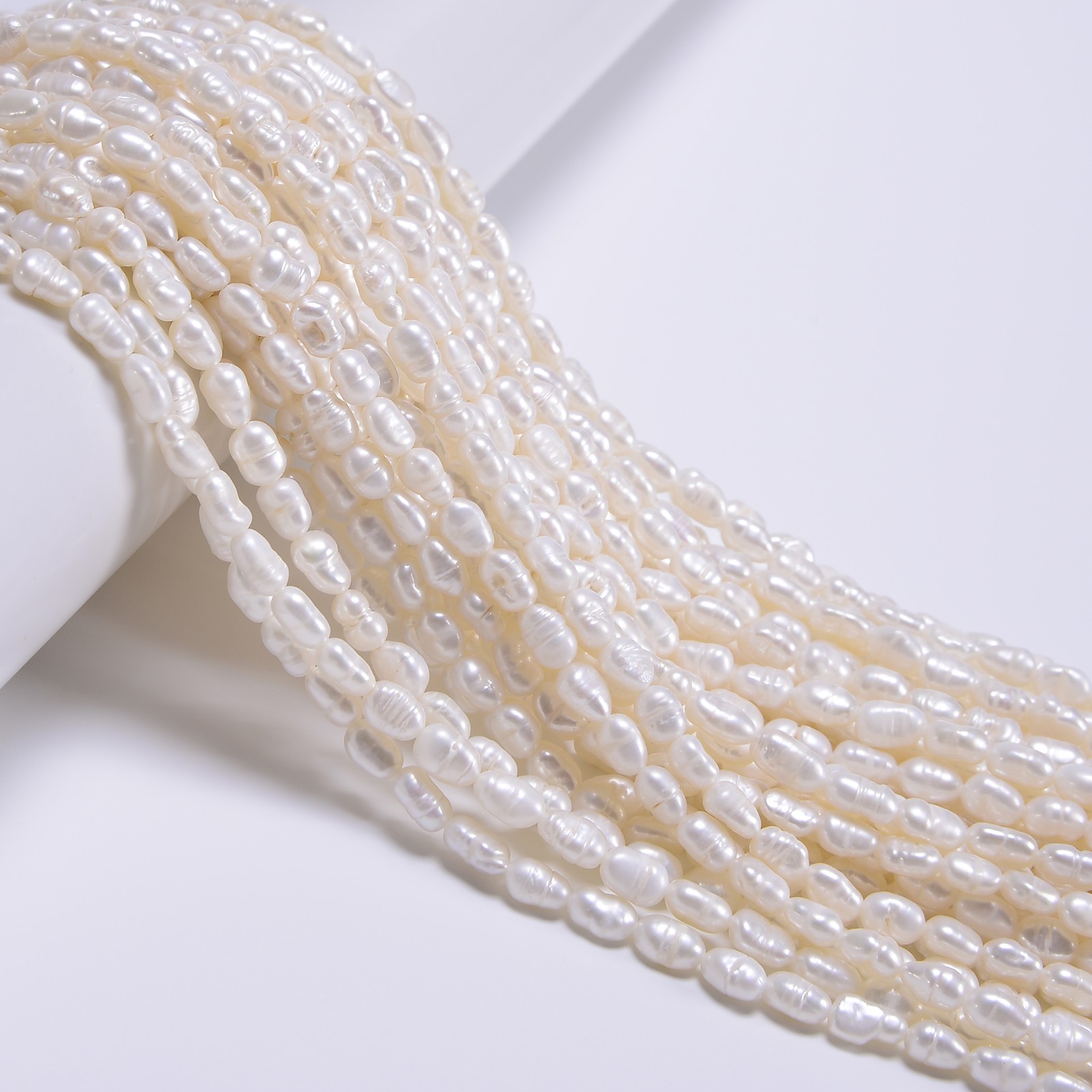 Natural White Fresh Water Pearl Side Drill Nugget Beads 5-6×7-8mm 15.5″ Strand