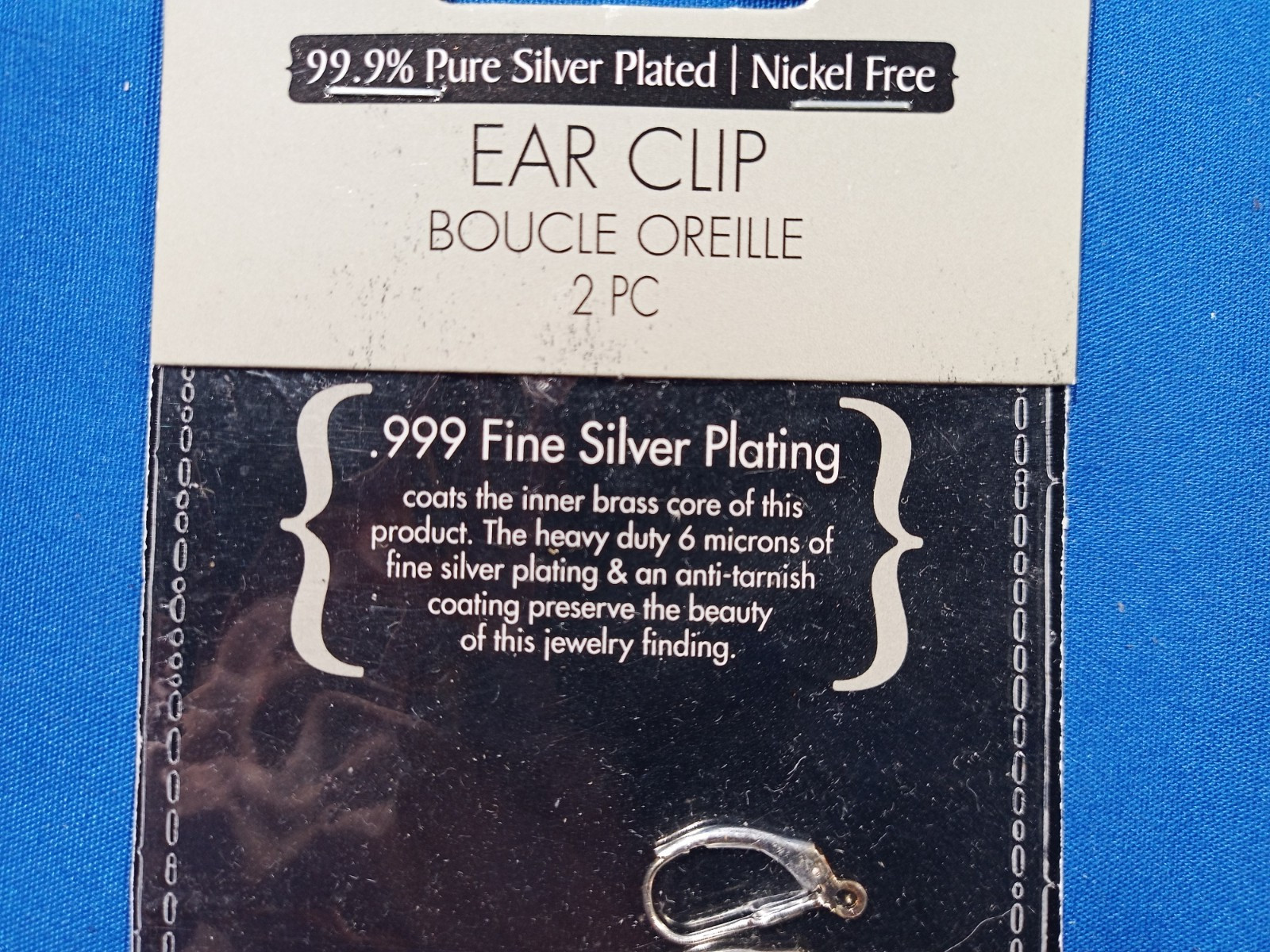 Darice Pure Silver Plated Ear Clips and Level Back Earrings UNOPENED NEVER USED