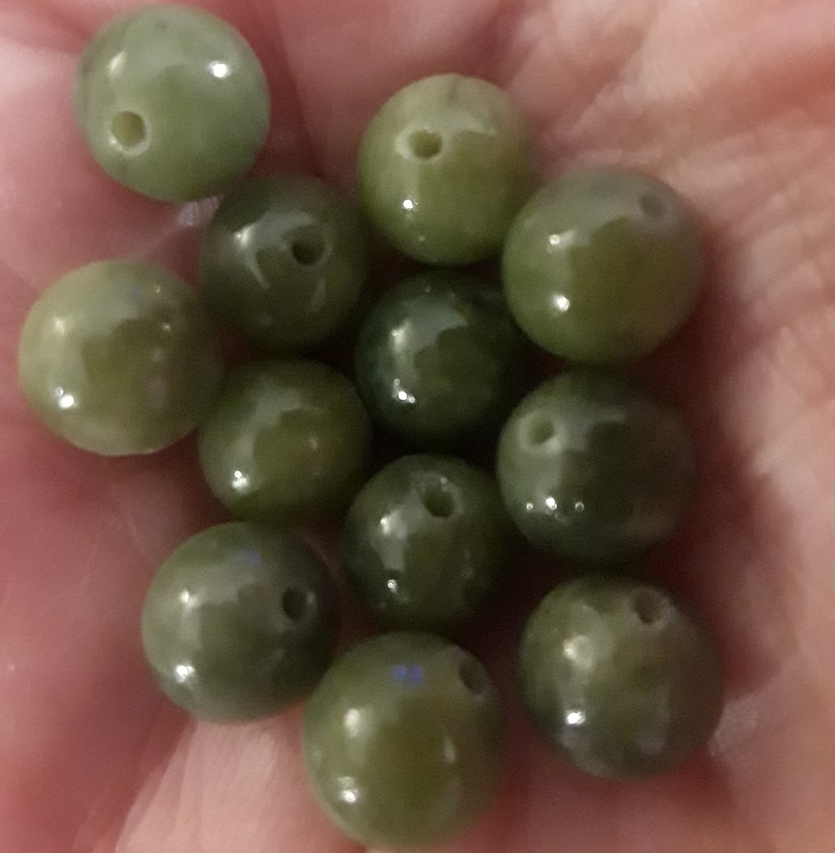 Set 30 LOT 8mm Green Connemara Marble Loose Round Beads Bracelets Earrings Rings