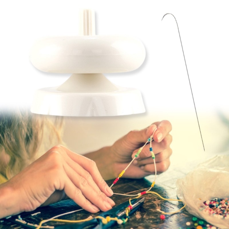 Sturdy Beadwork Starter Set with Sturdy Plastic Stringer and Large Eye Needle