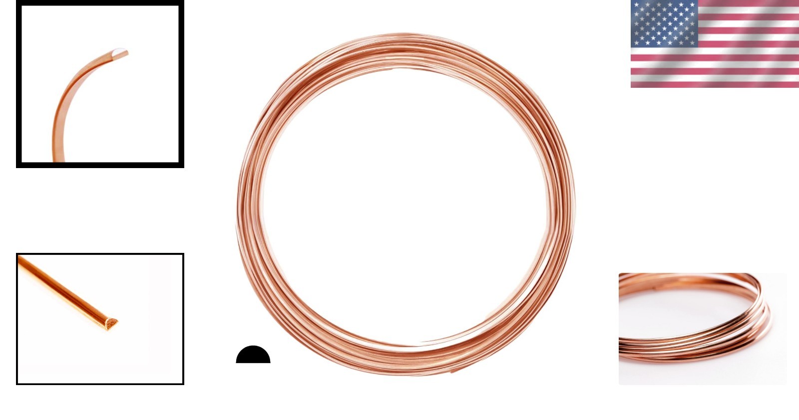 Half Round Copper Wire – 1 Ounce 27FT Dead Soft 18 Gauge for Perfect Wiring