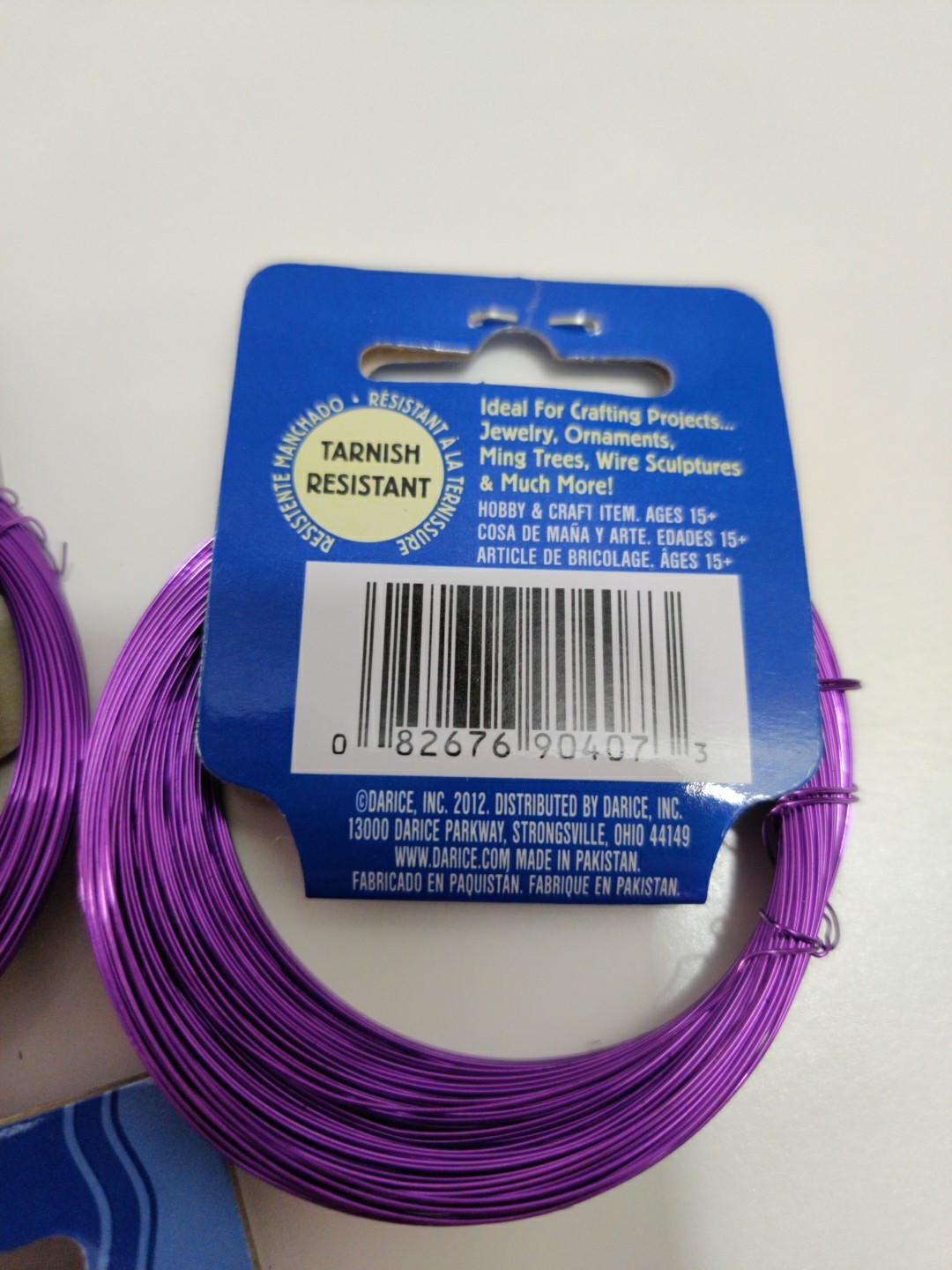 LOT OF 30 – DARICE CRAFT DESIGNER 26 GAUGE 30 YD GRAPE COLORED COPPER WIRE BULK