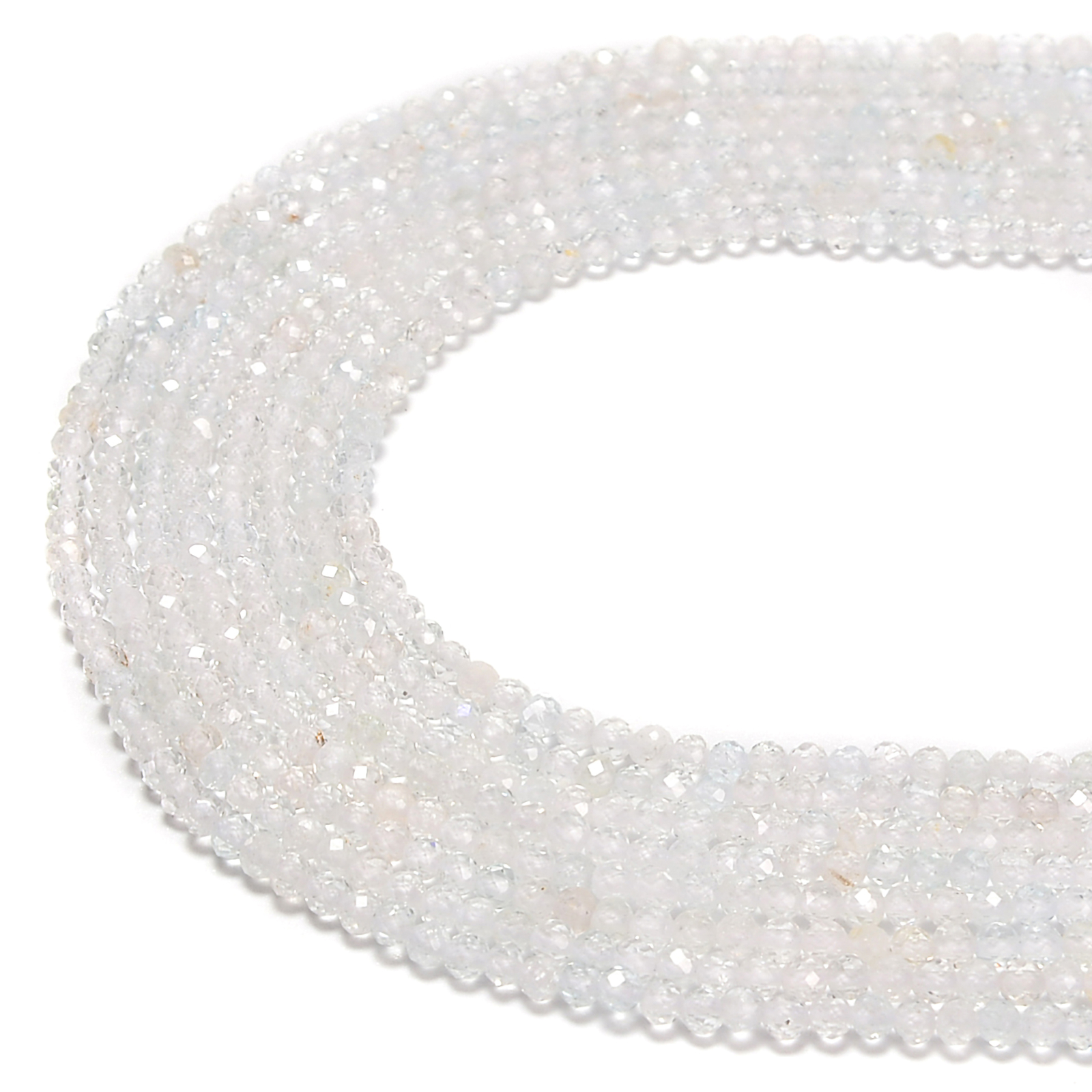 Natural Topaz Faceted Round Beads Size 2mm 3mm 4mm 15.5” Strand