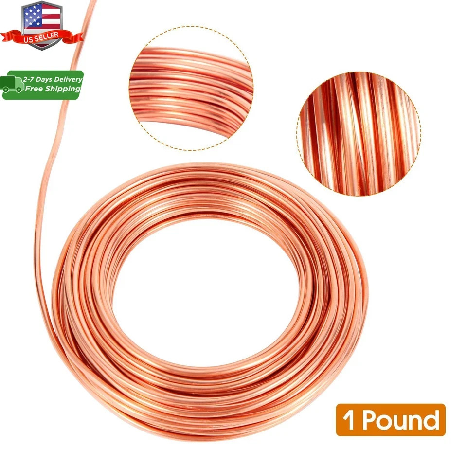 10 Gauge Bare Copper Wire 99.9% Pure Dead Soft 10ft for Electroculture & Jewelry