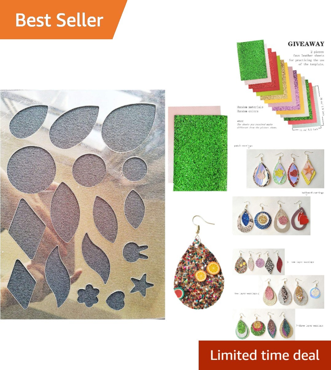 DIY Reusable Earring Template with 2 Faux Leather Sheets – Modern Jewelry Craft