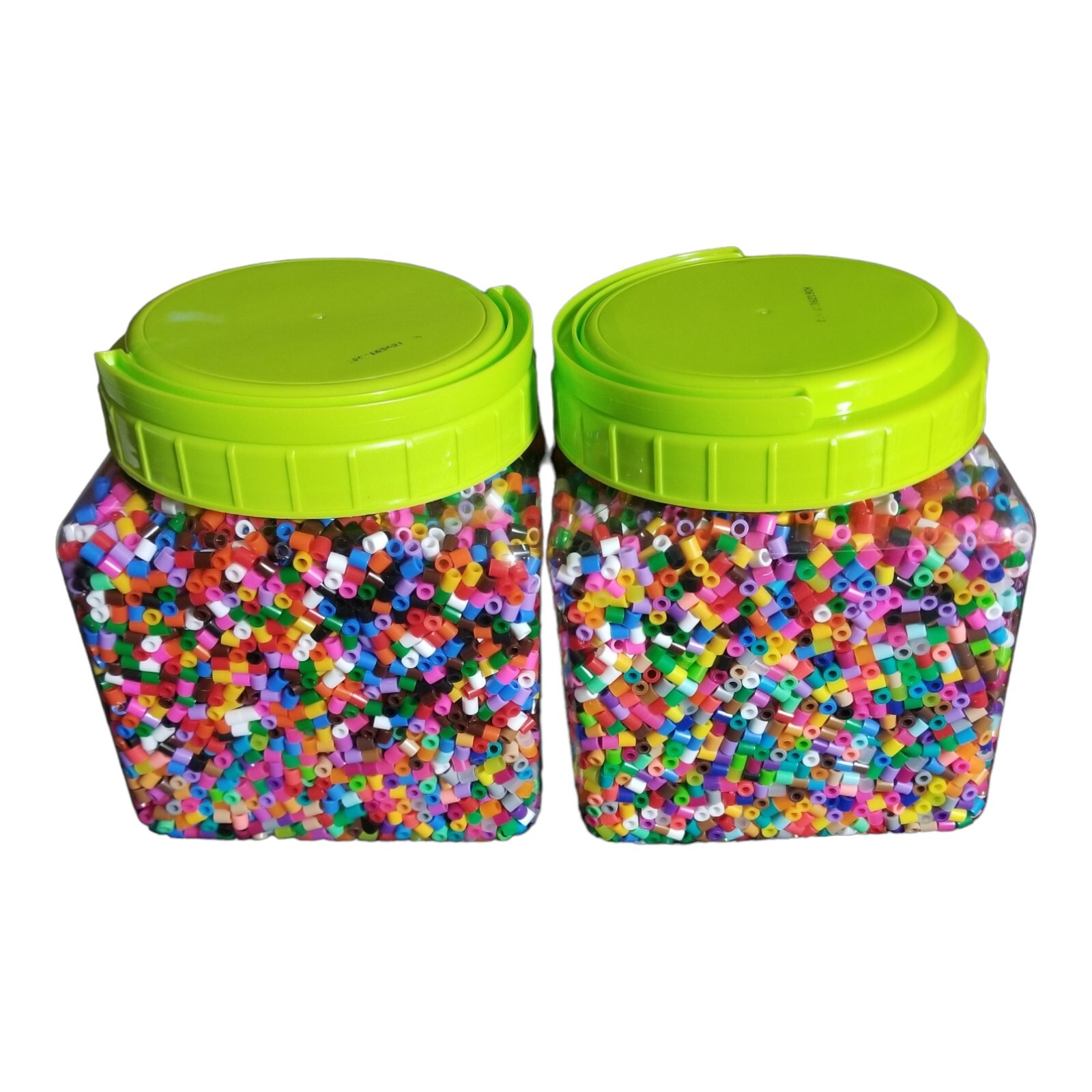 Perler Beads Assorted Multicolor Beads for Kids Crafts Lot of 2 Completely Full
