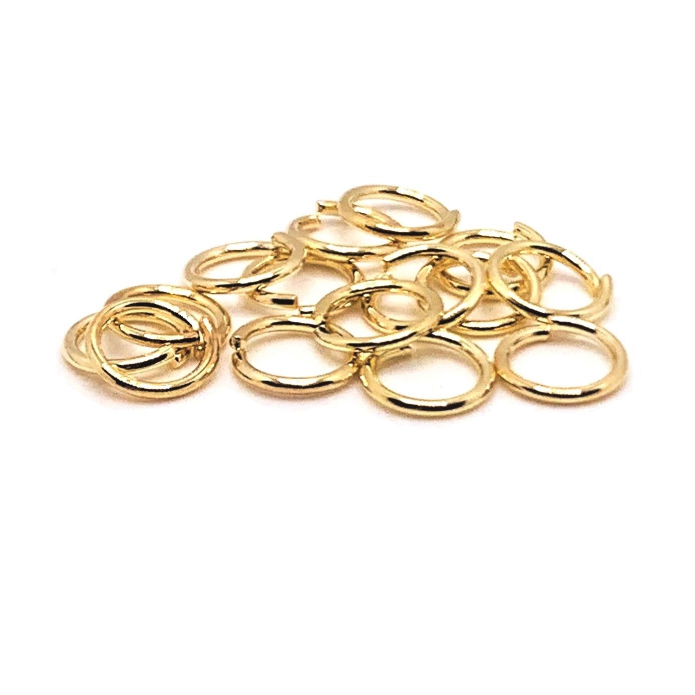 6mm, 21g, KC Gold Open Jump Rings – US Seller