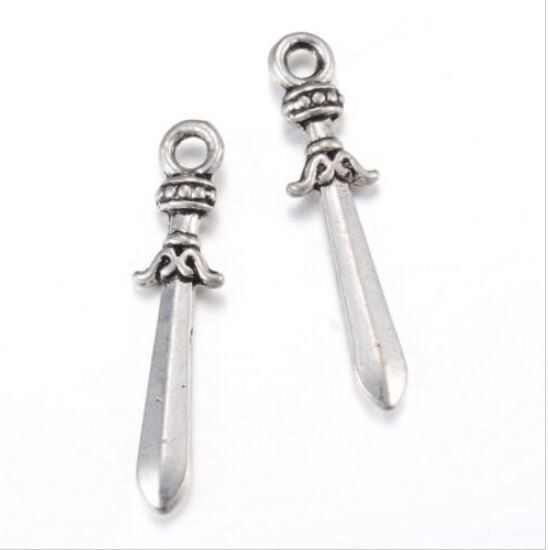 MIXED SET – 7 New Large ARMOR of GOD Charms Silver Alloy ONE EACH Free Shipping!