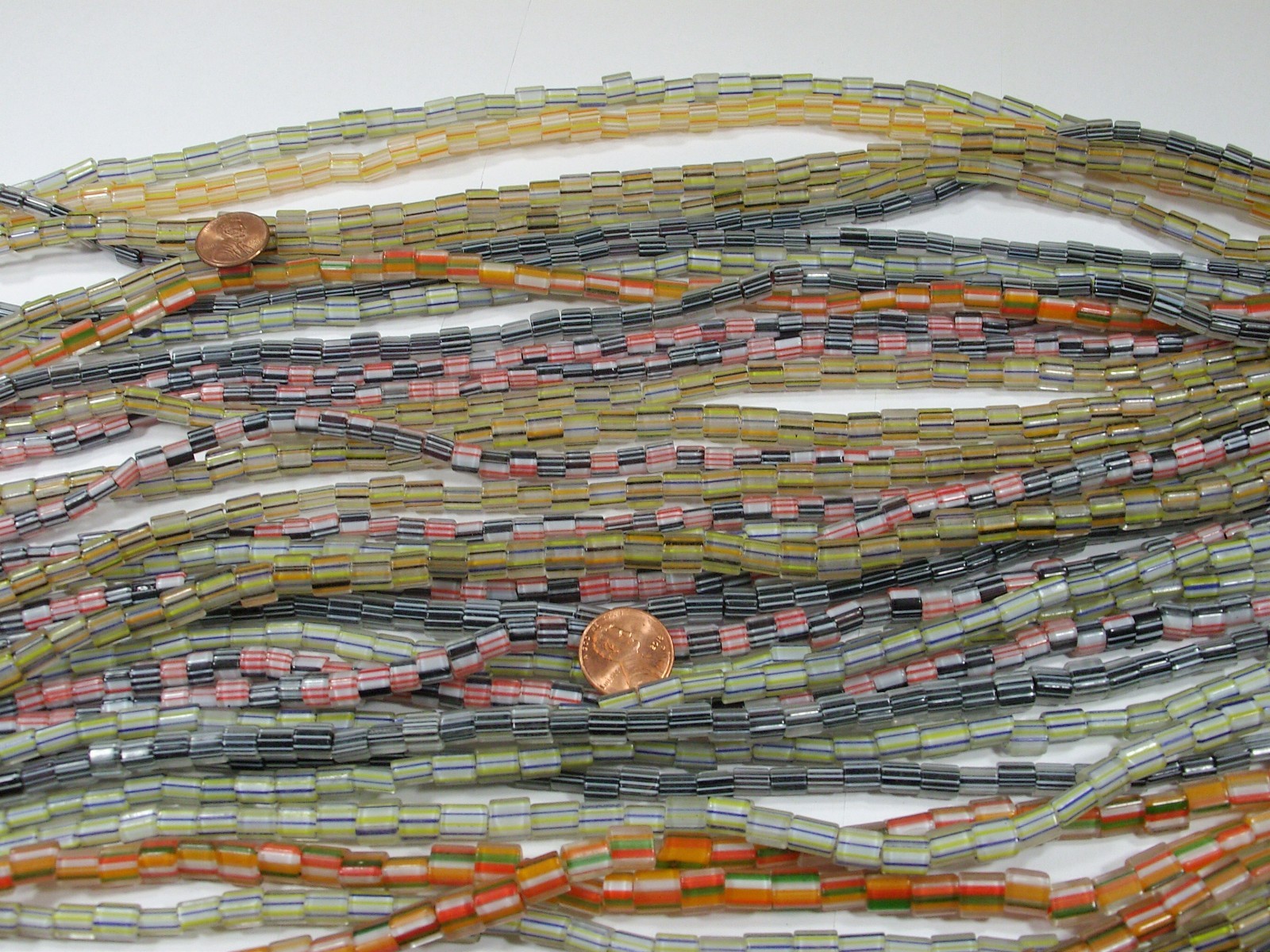 40 Strands 15″ Multicolor India Handmade Glass Beads Wholesale Bulk Lot (FPZ-9)⭐