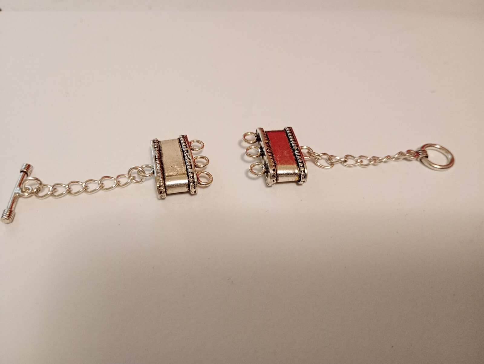 Sterling Silver 3-strand Toggle Clasp made in Bali