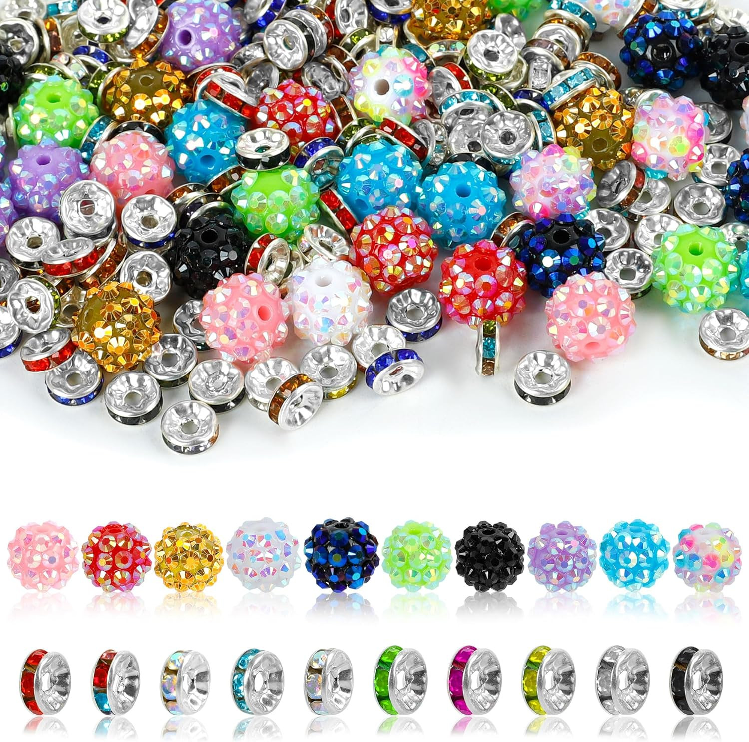 500 Pcs Beads for Pens – Focal Bead for Beaded Pens, Rhinestone Beads