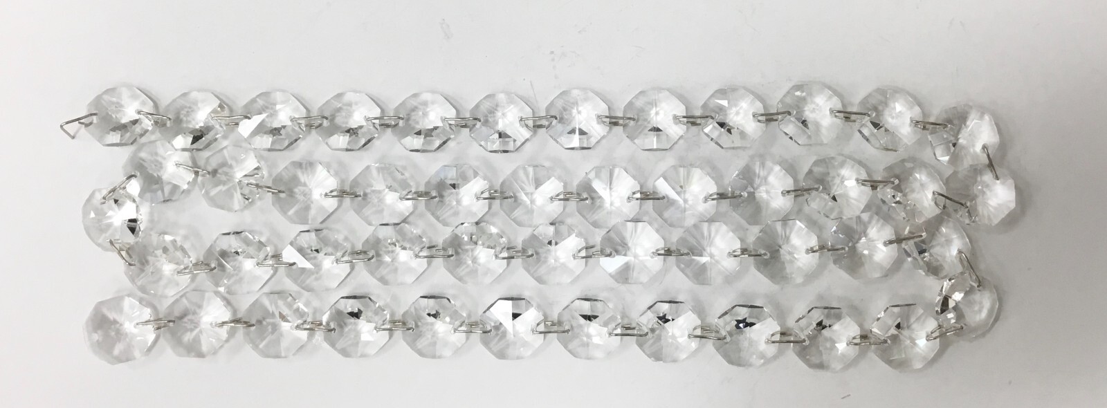 1 Meter: Heritage/Schonbek 16mm Silver Octagon Crystal Meter Chain 90490MS