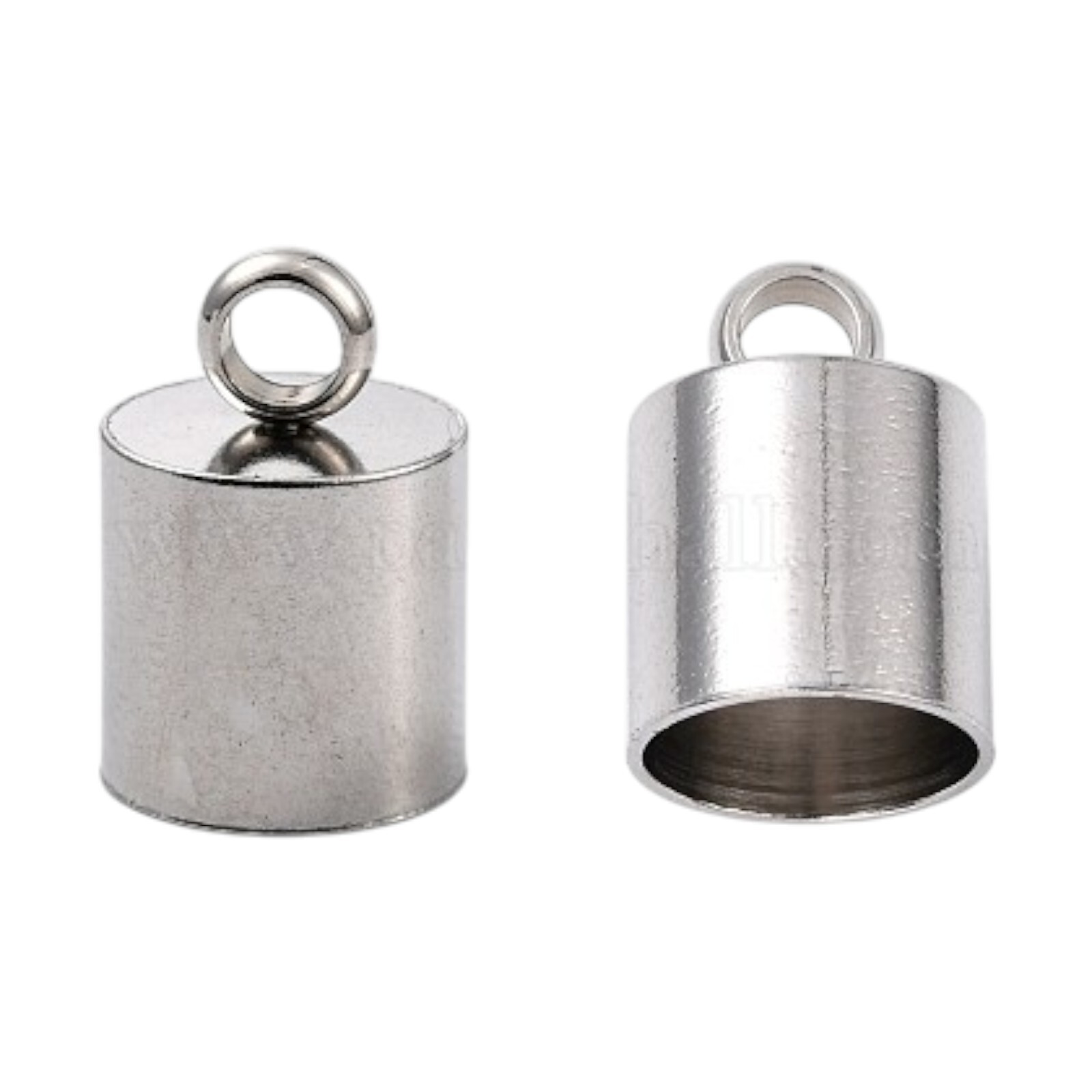Stainless Steel 9mm hole 13X10mm cord end/end cap steel color tarnish resistant