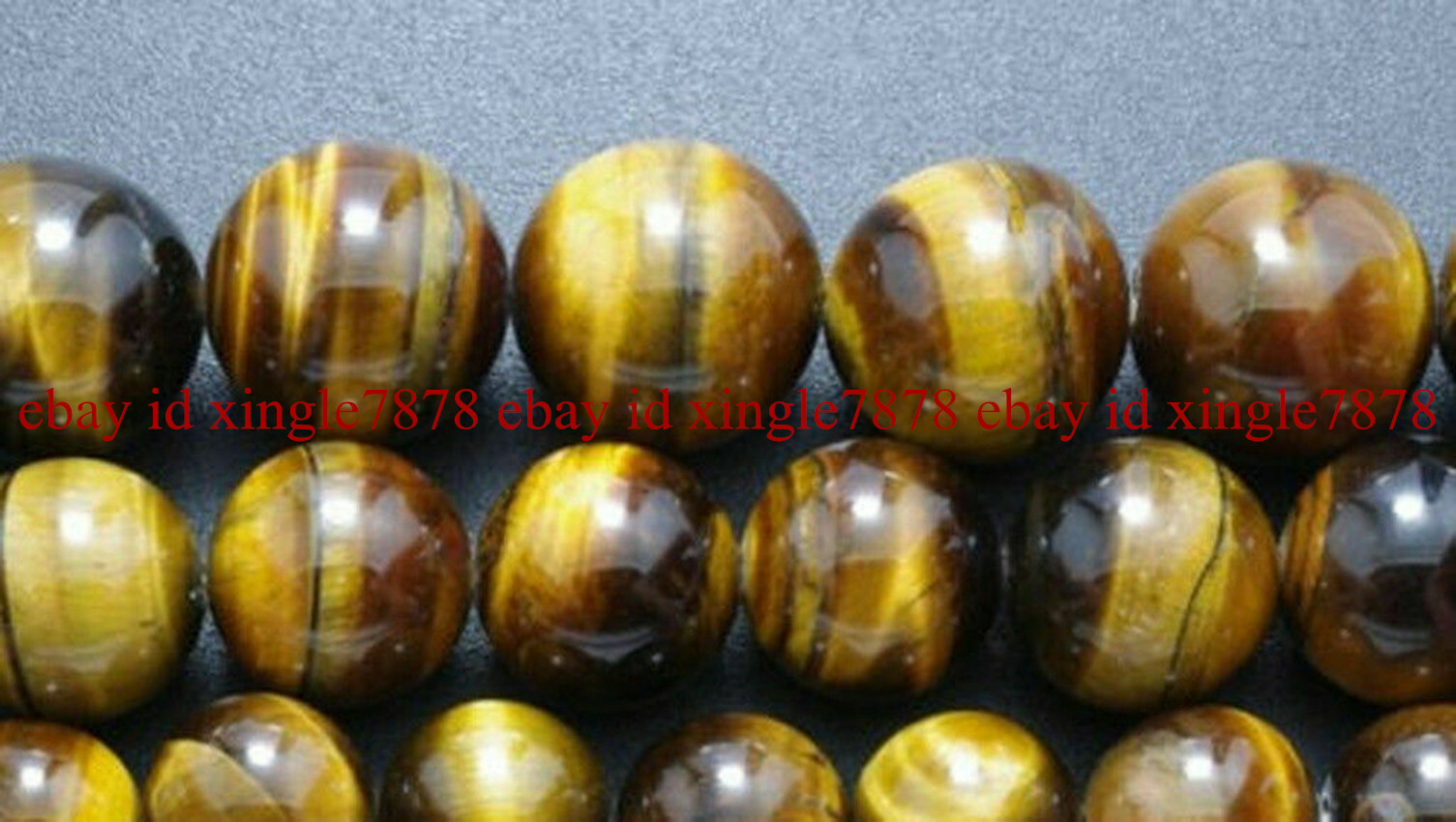100% Natural 4mm-20mm Round Gemstone Yellow Tiger’s Eye Loose Beads 15″ AAA+