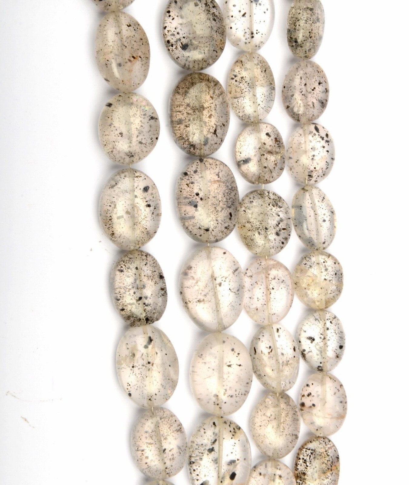 9X13-11X15MM Doted Quartz Smooth Oval Shape 8Inch Gemstone Beads Christmas Gifts