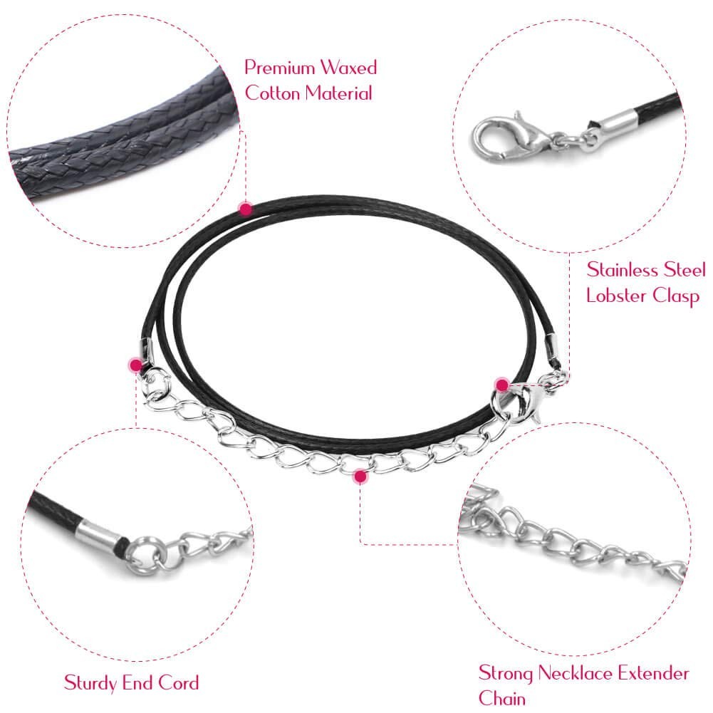 Necklace Cord for Jewelry Making 100Pcs Waxed String Bracelet Making Supplies