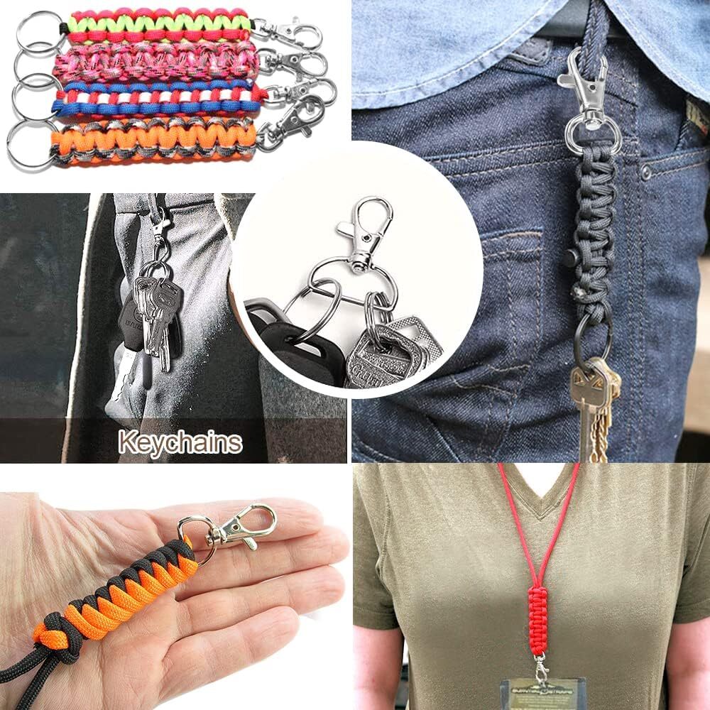 Lot 50 100 500 Metal Lanyard Hook Swivel Snap Lobster Clasp Clips Bronze Black