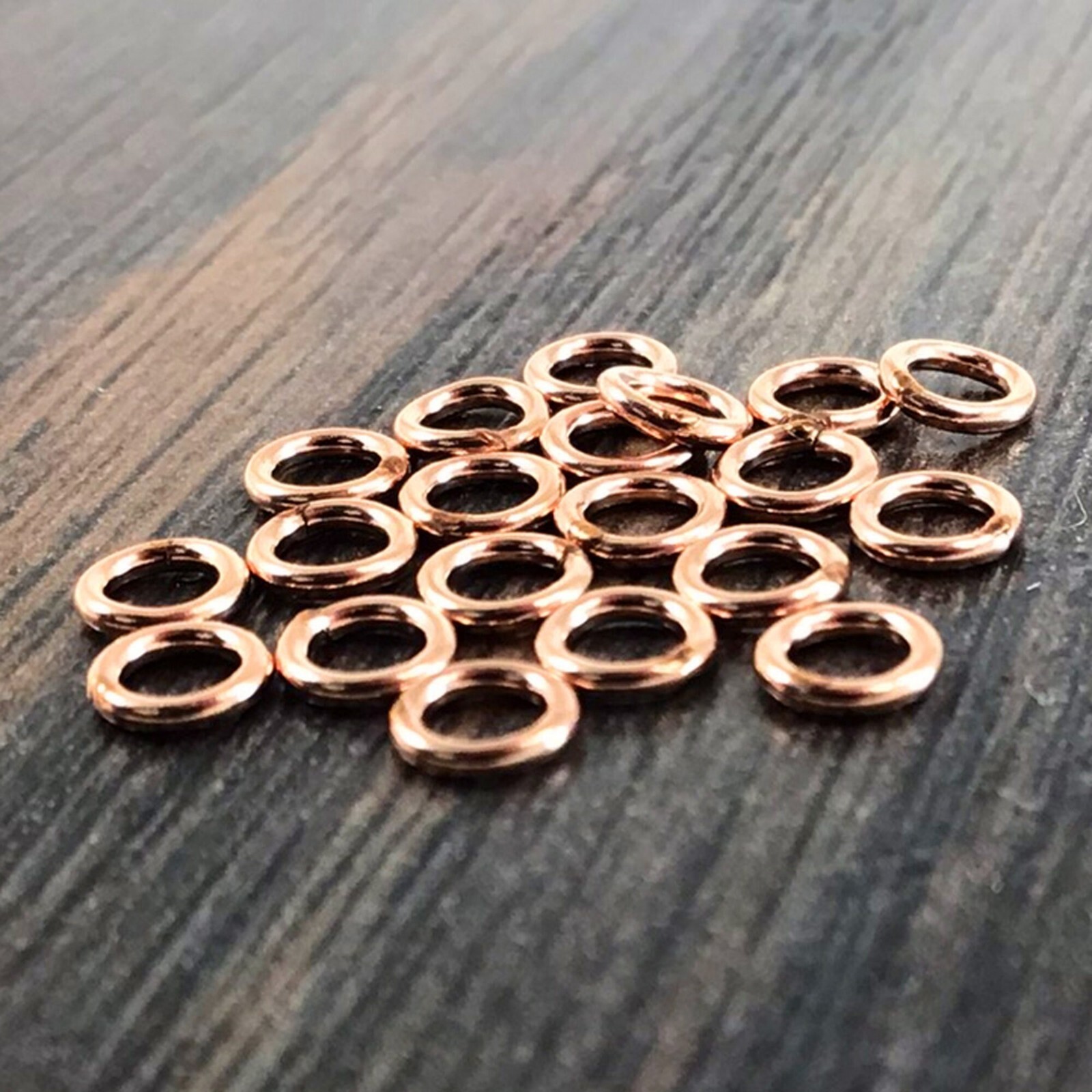 20pcs Rose Gold Filled Round Open/Closed Jump Rings Connector 3mm, 4mm, 5mm