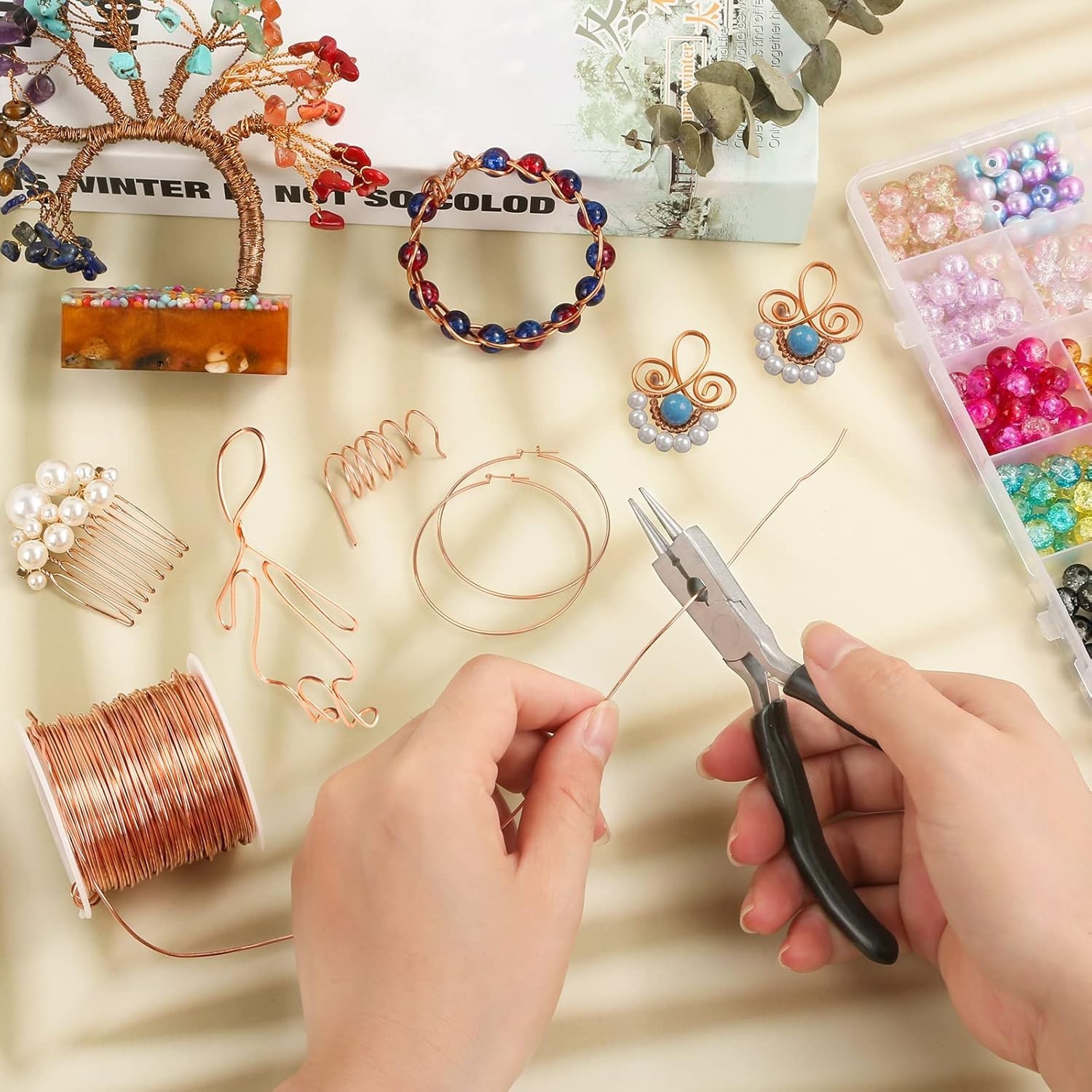 18 Gauge Copper Wire with Multi-Function Pliers for Exquisite Crafts