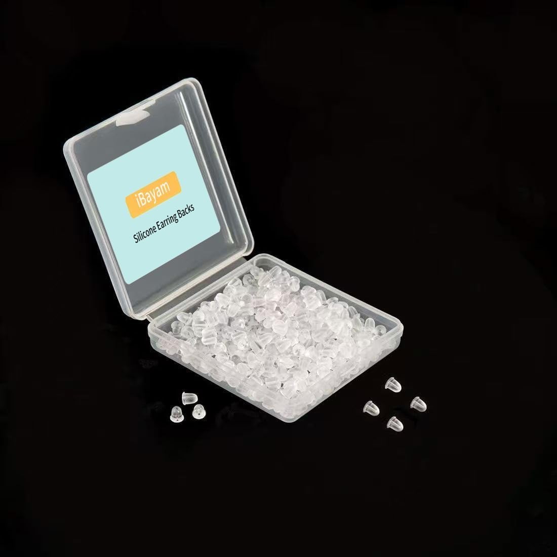 Clear Soft Earring Backs – 1200 Pcs Silicone Pad Set, Ideal for Earring Security