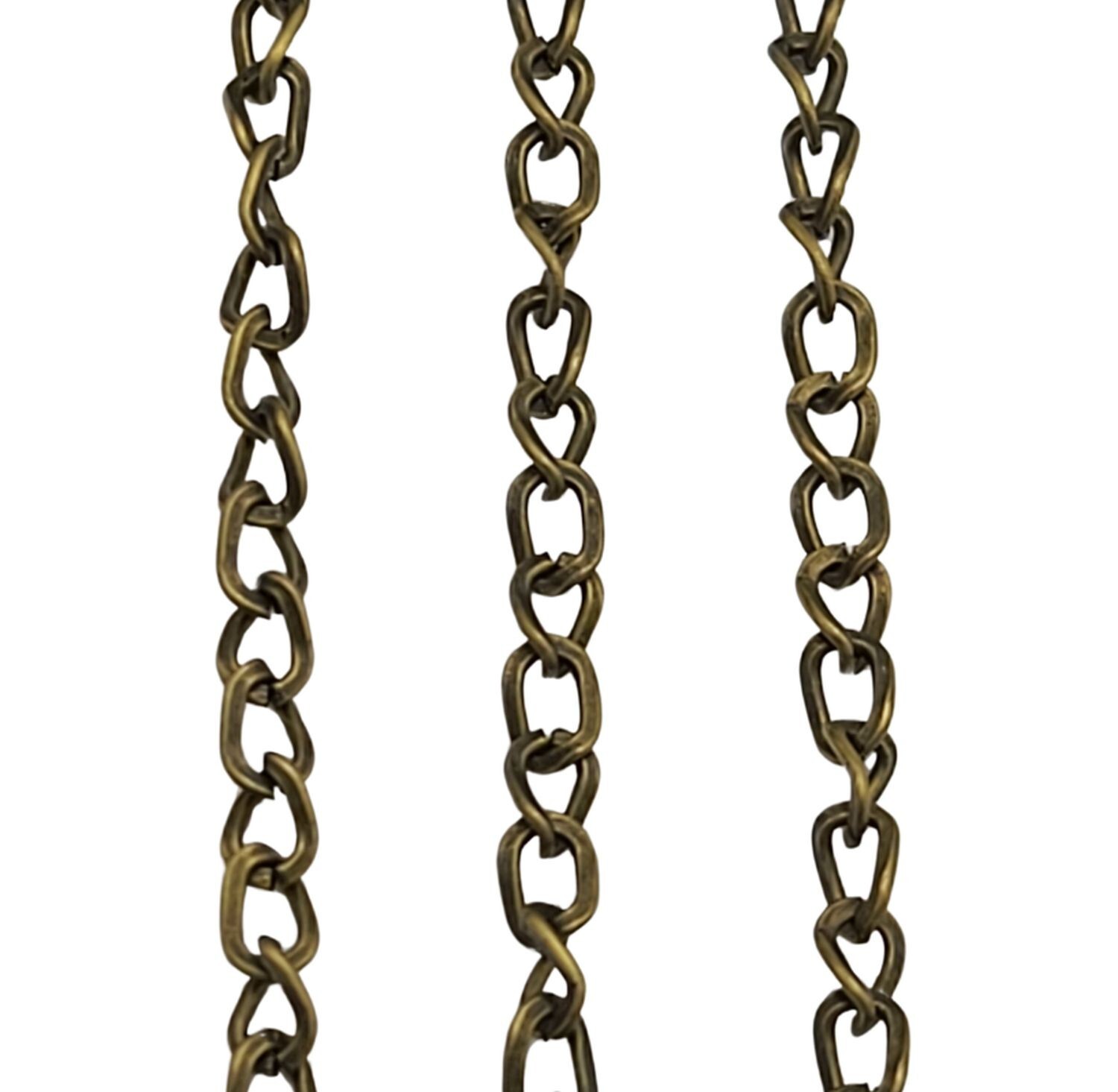 15ft-Iron Flat Twisted Chain Jewelry Making Supply(Antiqued Brass).