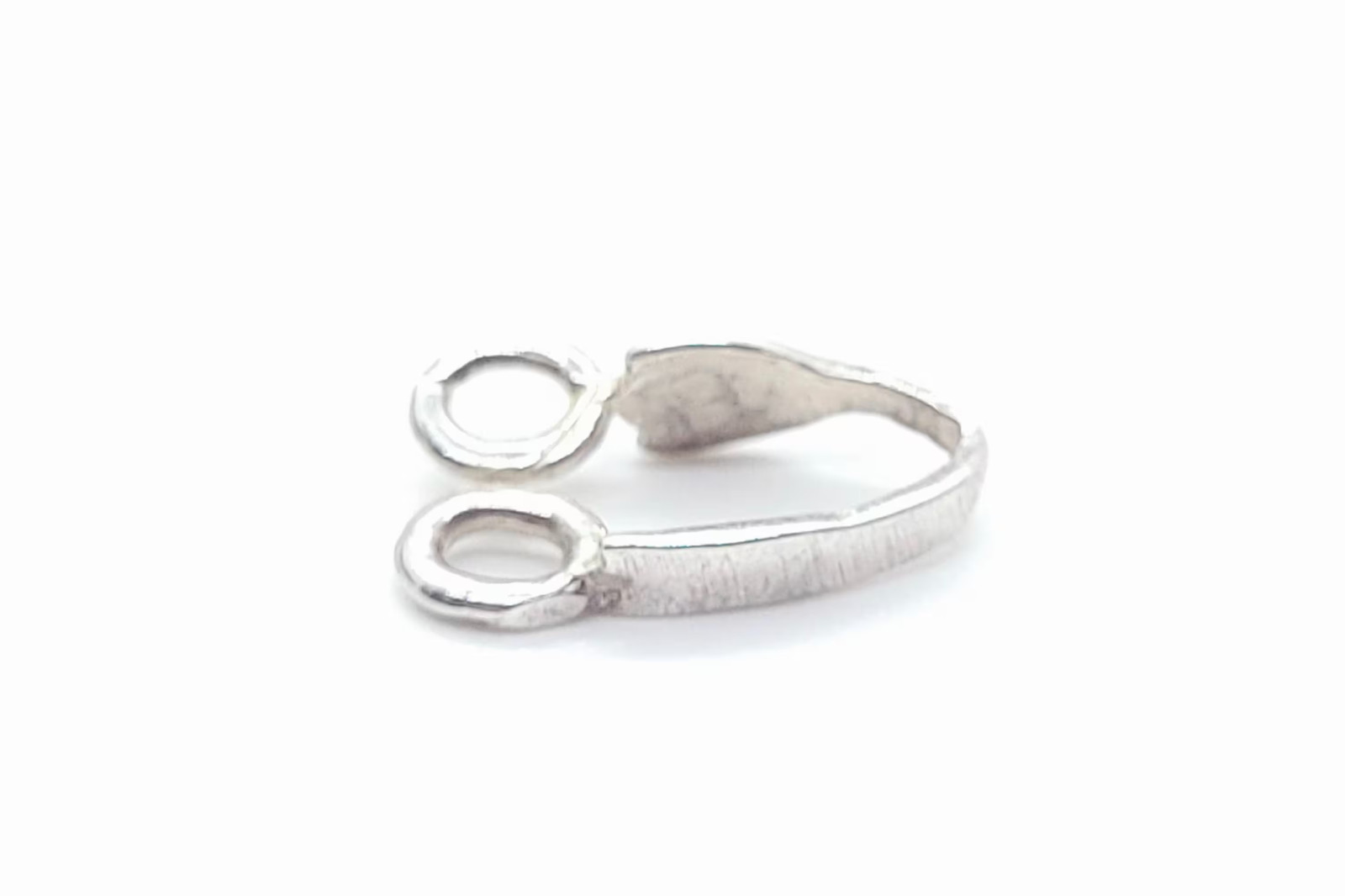 Silver Plated Brass Tulip Donut Bail, 4x14mm, 2pcs, JBB Findings