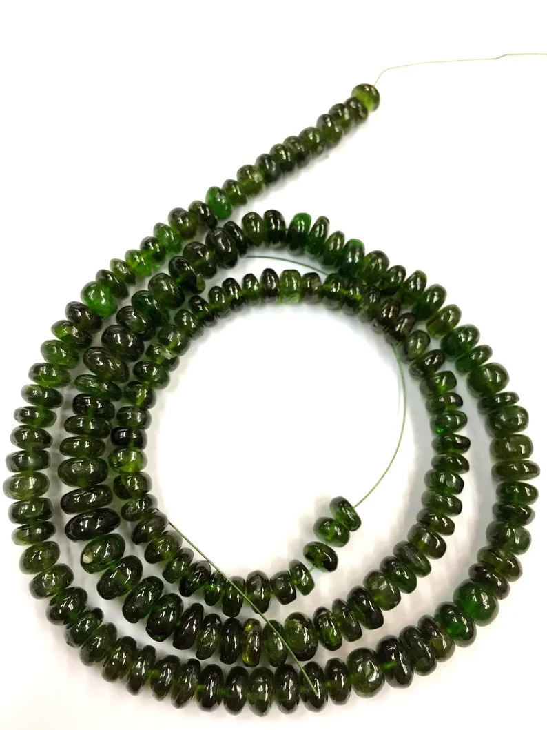 Amazing Quality Natural Chrome Smooth Beads Rondelle 5-6.MM Gemstone Beads.