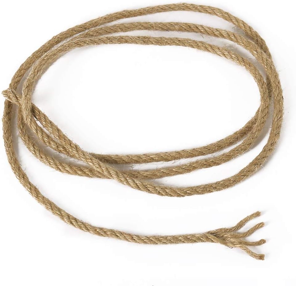 5mm Thick Heavy Duty Jute Rope – 100 Feet for Crafting & Gardening Projects