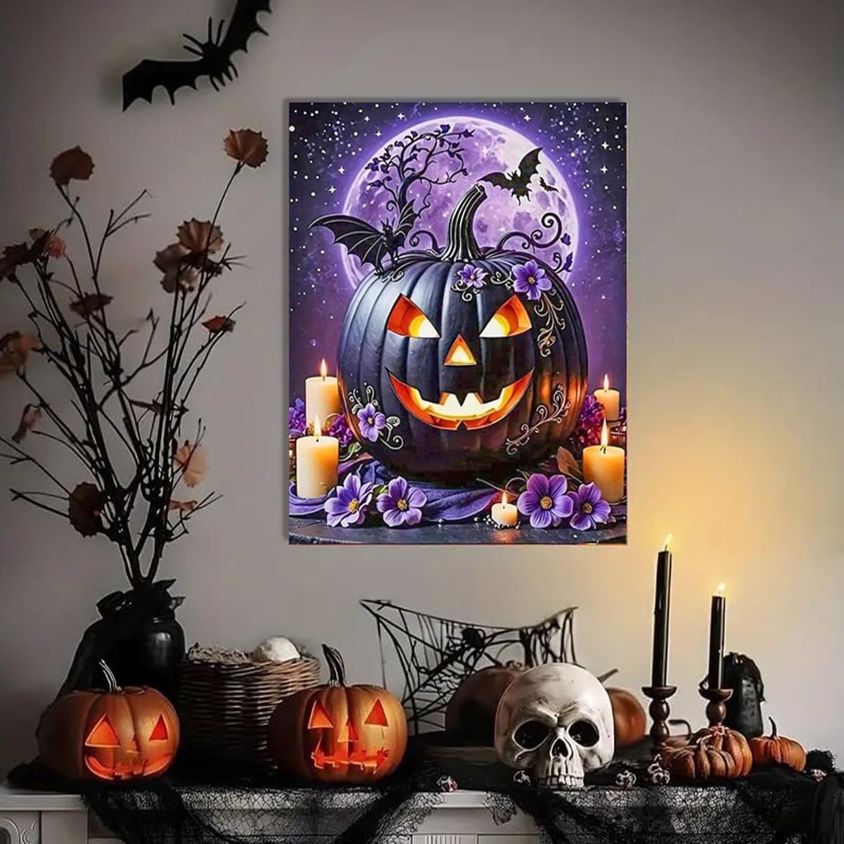 Halloween Pumpkin Diamond Painting Kits for Adult, Horror Diamond Art Kits for .