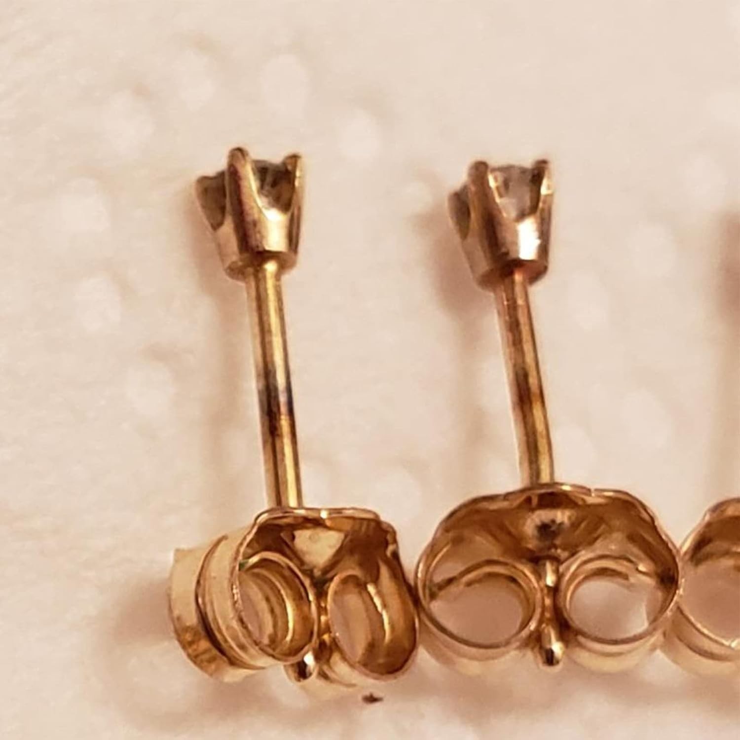 14K Gold Earring Backs for Studs Earrings – Yellow Locking, 3 Pairs for Women