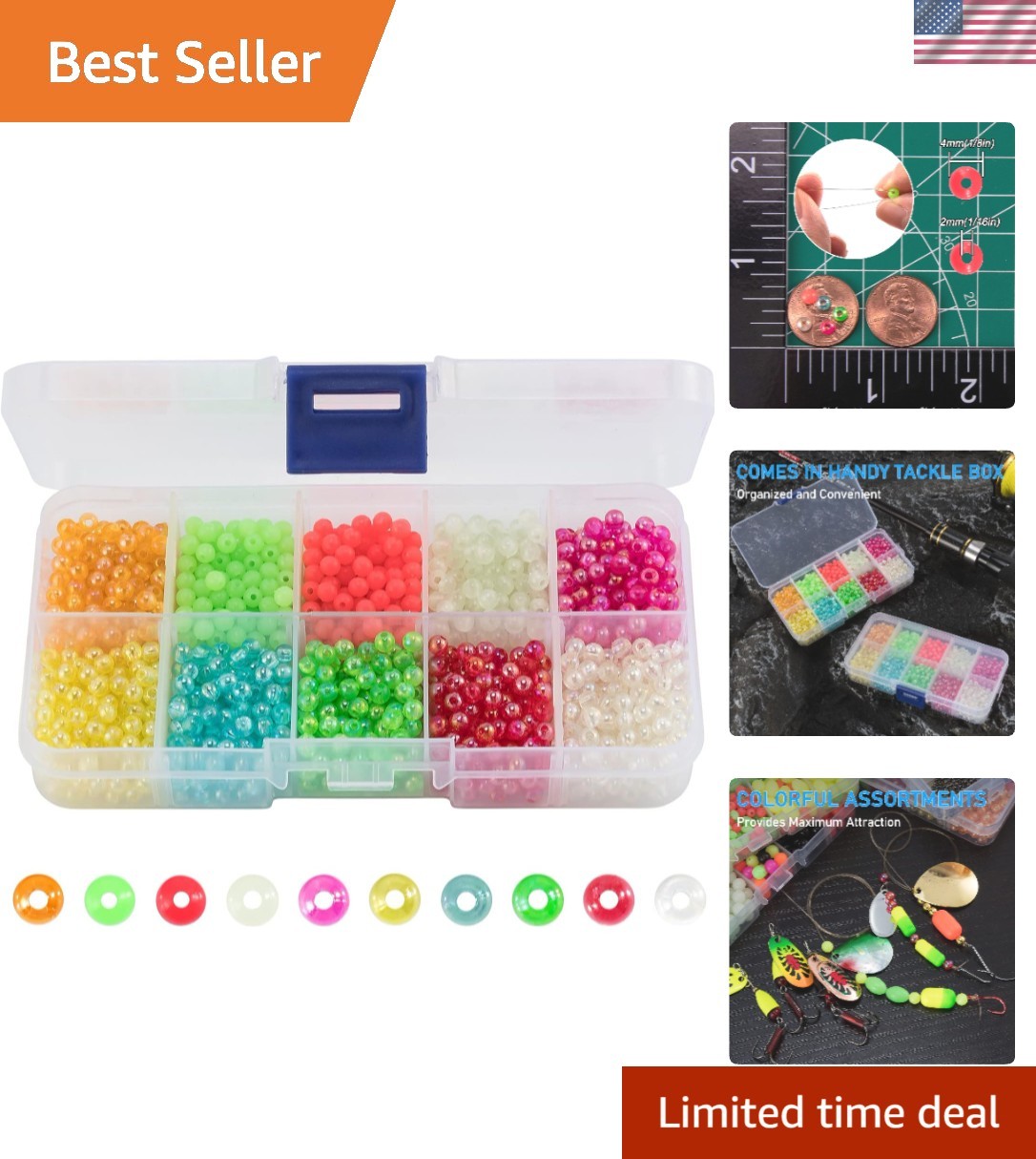 High-Quality Floating Fishing Beads – 10 Color Luminous Kit for Optimal Catch