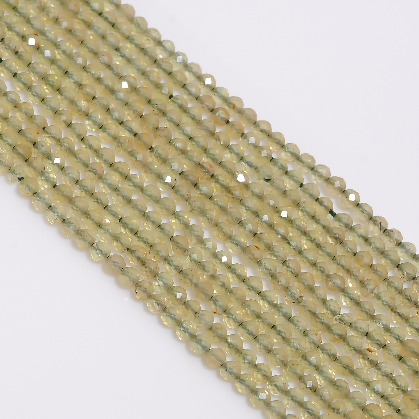 Natural Serpentine Gemstone Round Israel Cut Beads 2.5 mm Strand 13″ GB-201