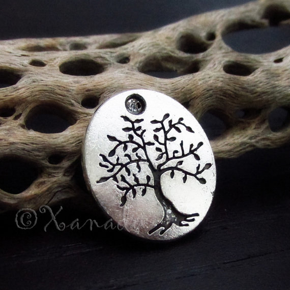 10 Tree Of Life Charms 20mm Life Is a Gift Antiqued Silver Plated Pendants C2163