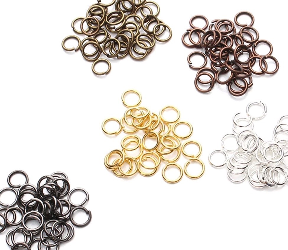 25 or 50 4 6 8 10mm Open Jump Rings gold silver copper bronze gunmetal Rose