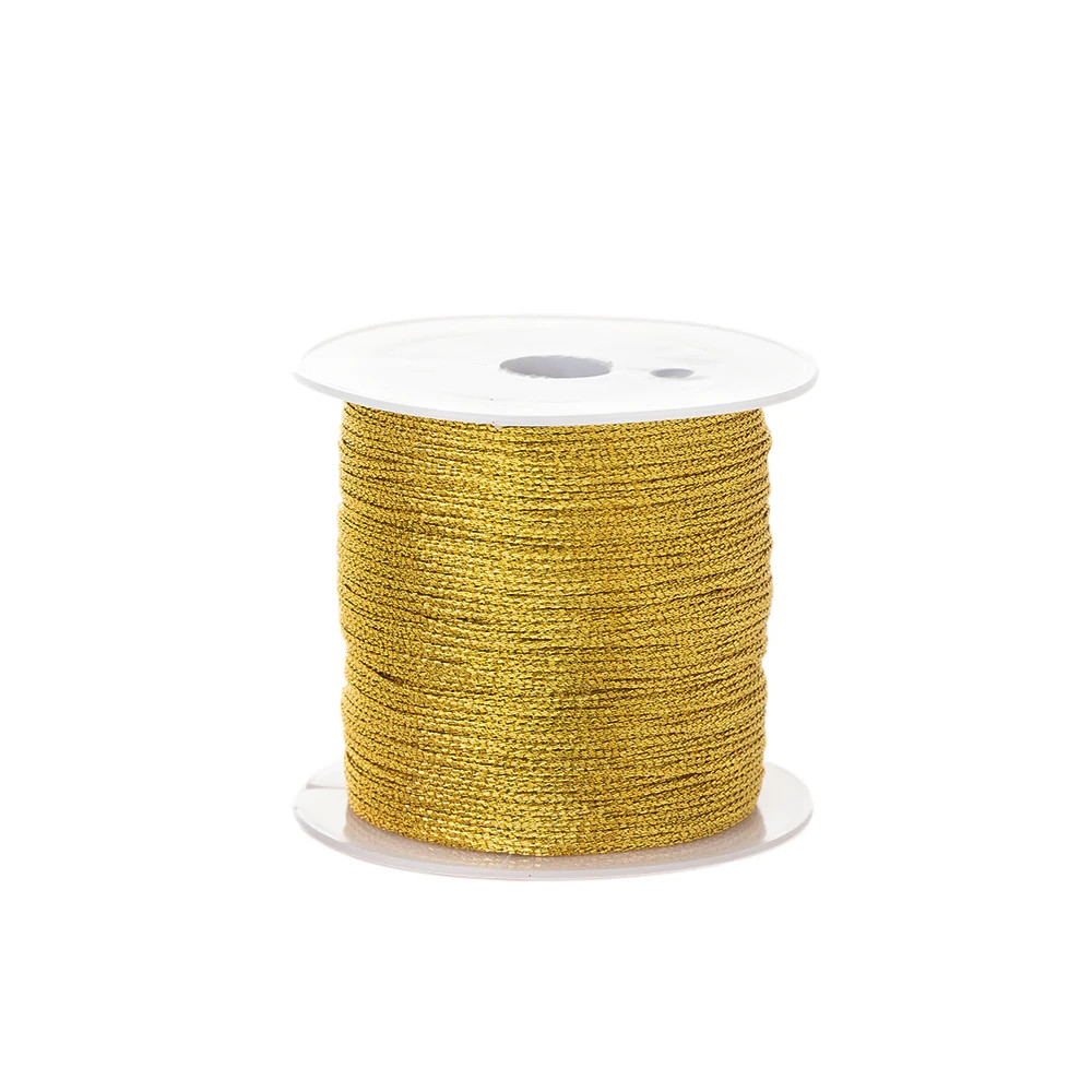 1 Roll Nylon Beading Thread Cord Rose Gold Silver Jewelry String DIY 0 2mm 100m