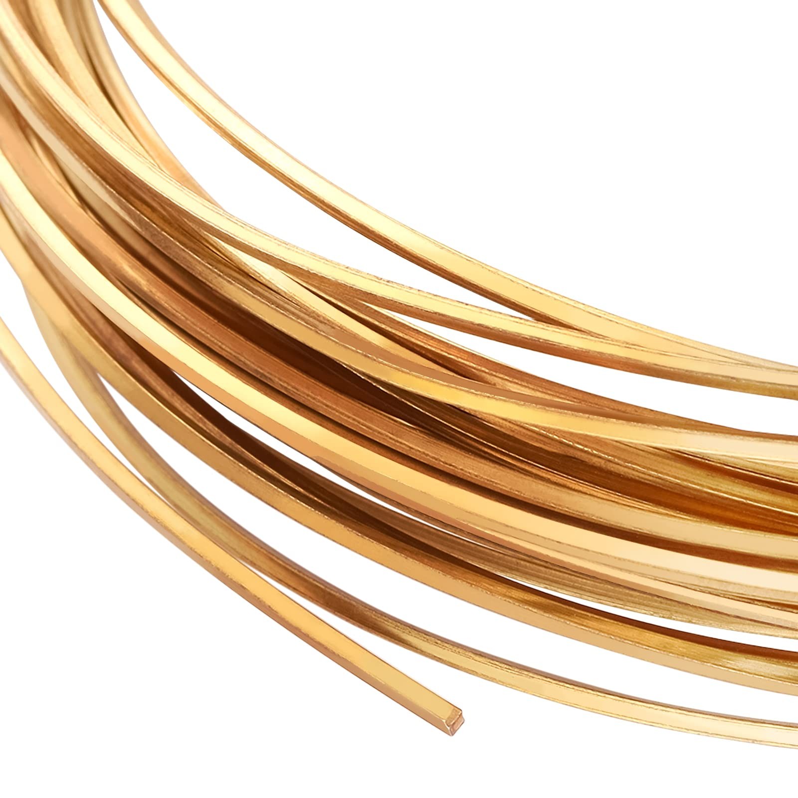 20 Gauge 33 Feet Square Copper Wire Half Hard Yellow Brass Wire for Jewelry B