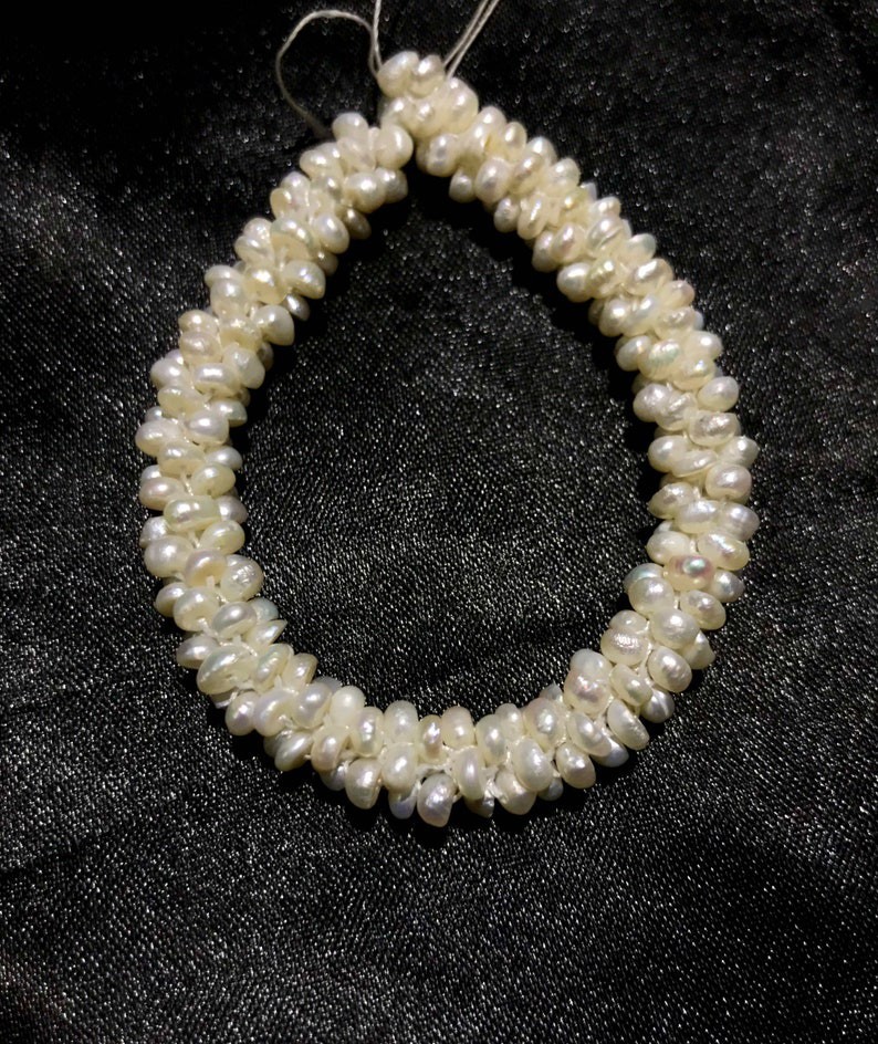 Natural Pearl Hand Stitched Beads Fresh Water Pearl Beads Gemstone Necklace Bead