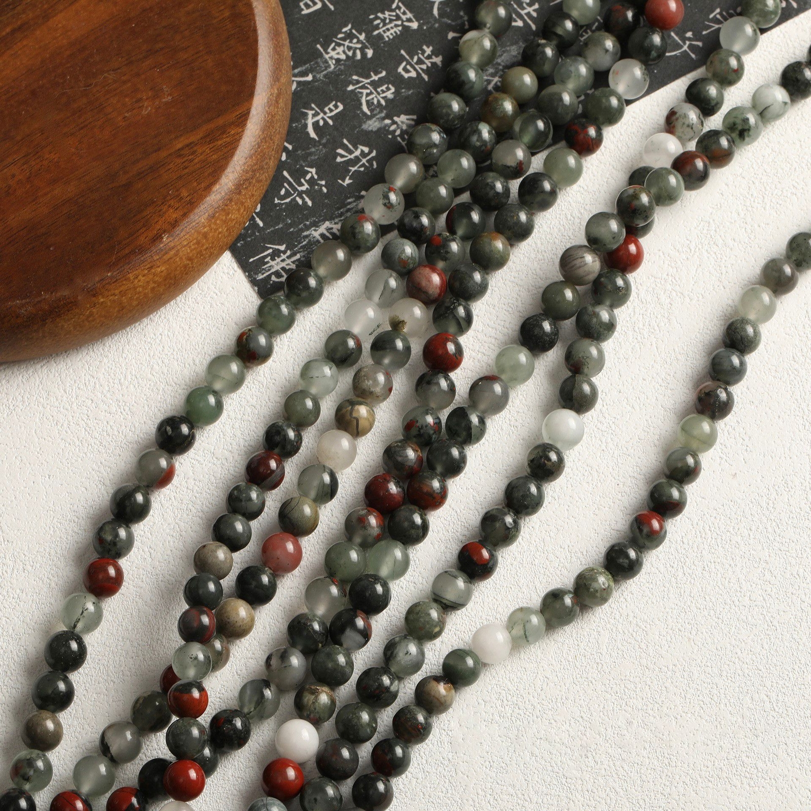 African Bloodstone Beads Gemstone Round Loose 4mm 6mm 8mm 10mm 12mm 15.5″ Strand