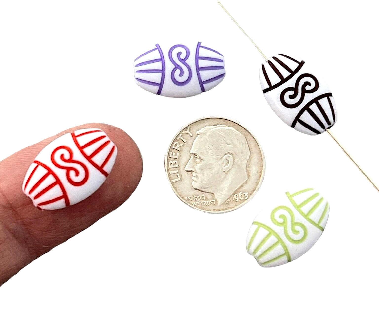 100 White Acrylic Craft 16x11mm Flat Oval Figure 8 Infinity Link Inlay Beads