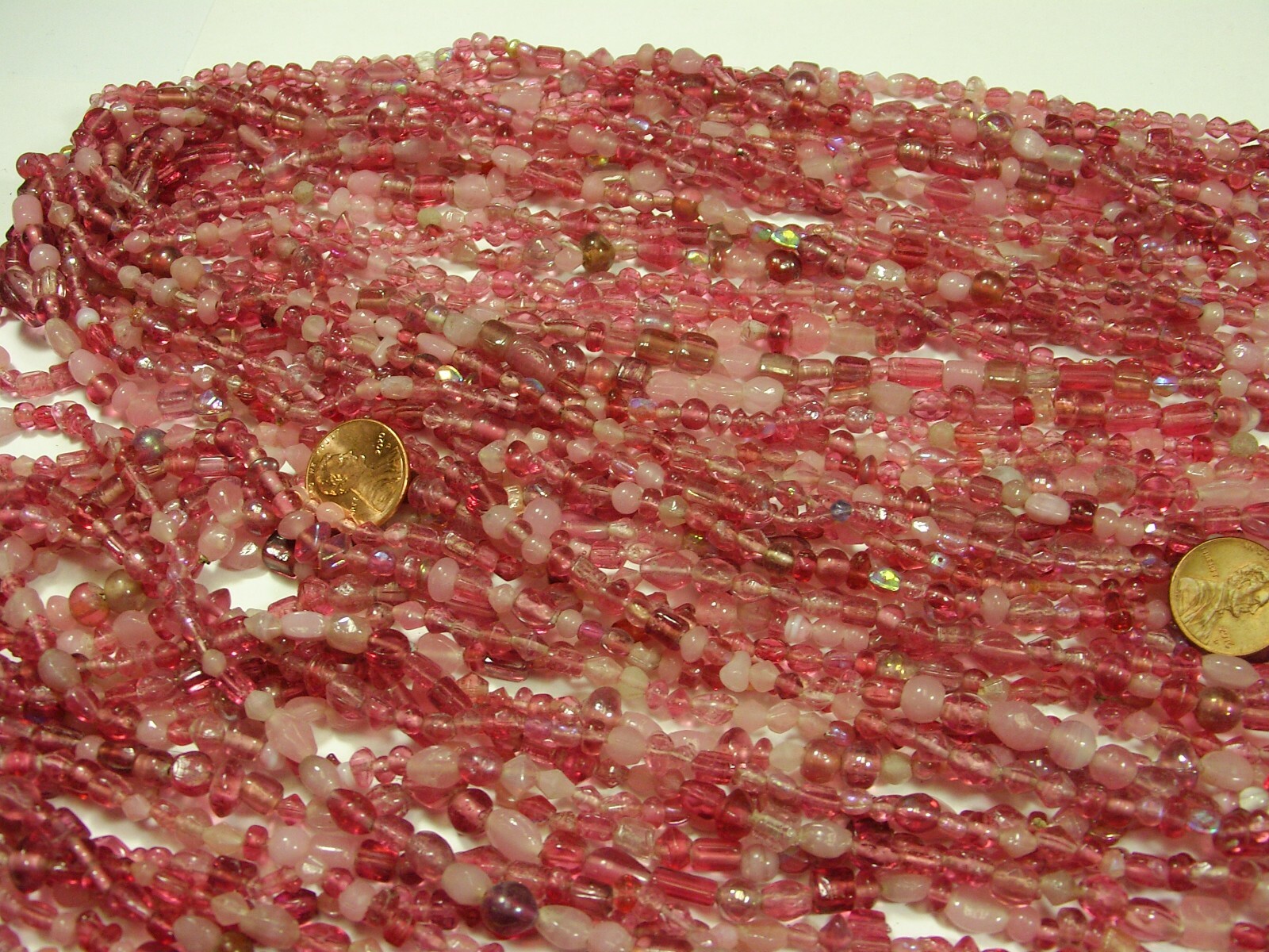 30 Strands 36″ India Handmade Assorted Color Glass Beads Wholesale Bulk (CT-48)