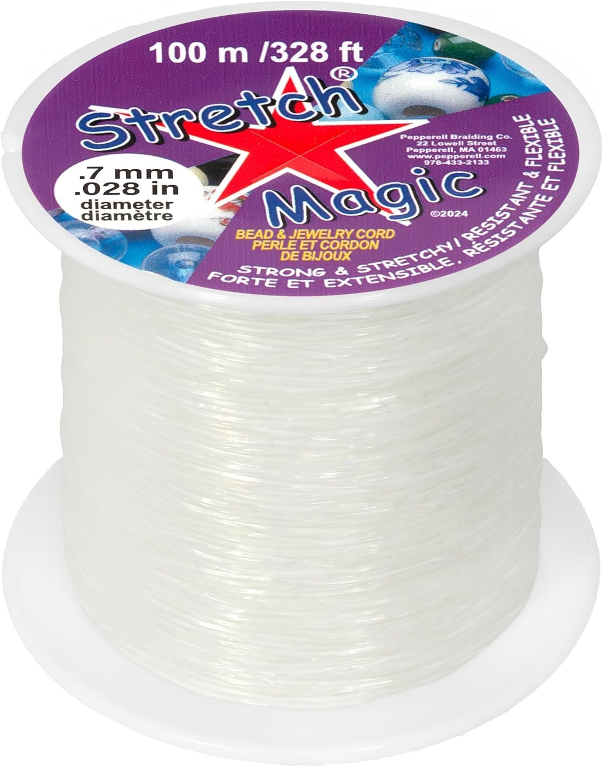 100 Meter Clear Beading Cord 0.7mm Thick, Strong & Durable Jewelry Making String