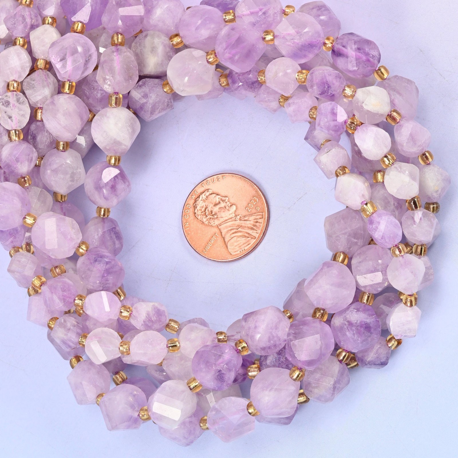 Purple Jade Faceted Spiral Twist Beads: Size 8mm 10mm, Jewelry Making